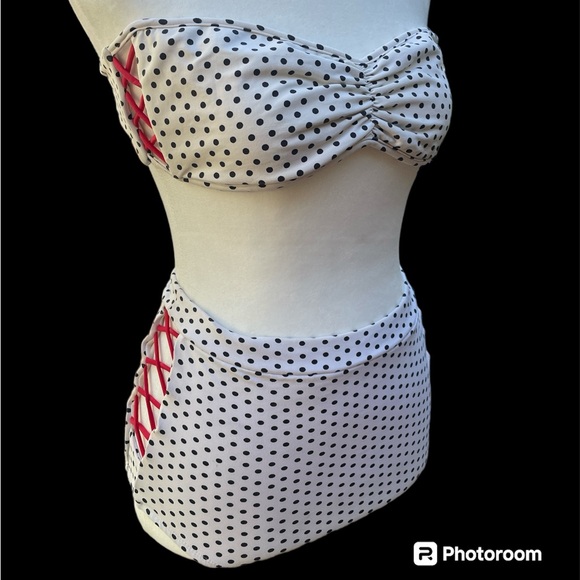 DiNeila Brazil Bikini High Waisted Polka Dot Retro - Picture 1 of 12